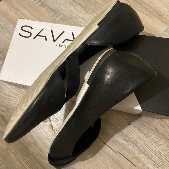 Sava Softwalk Lennox D’orsay Black Leather Flats - Picture 3 of 5
